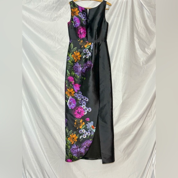 Kay Unger Floral Satin Evening Gown NWT – Size 6 - Picture 8 of 8